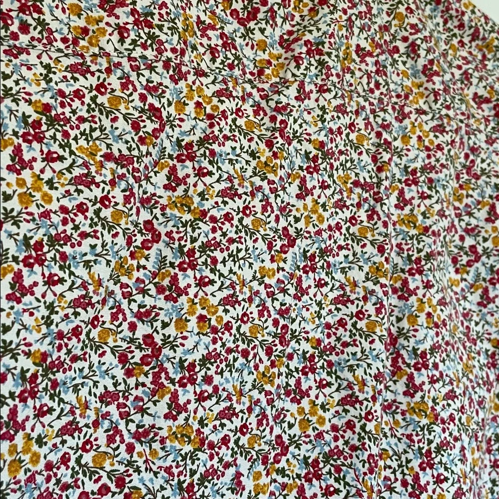 J. Crew flex washed classic floral pinks/reds button down sz L - Picture 9 of 11